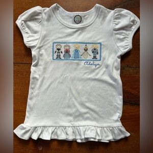 Embroidered Adelyn shirt with Frozen characters